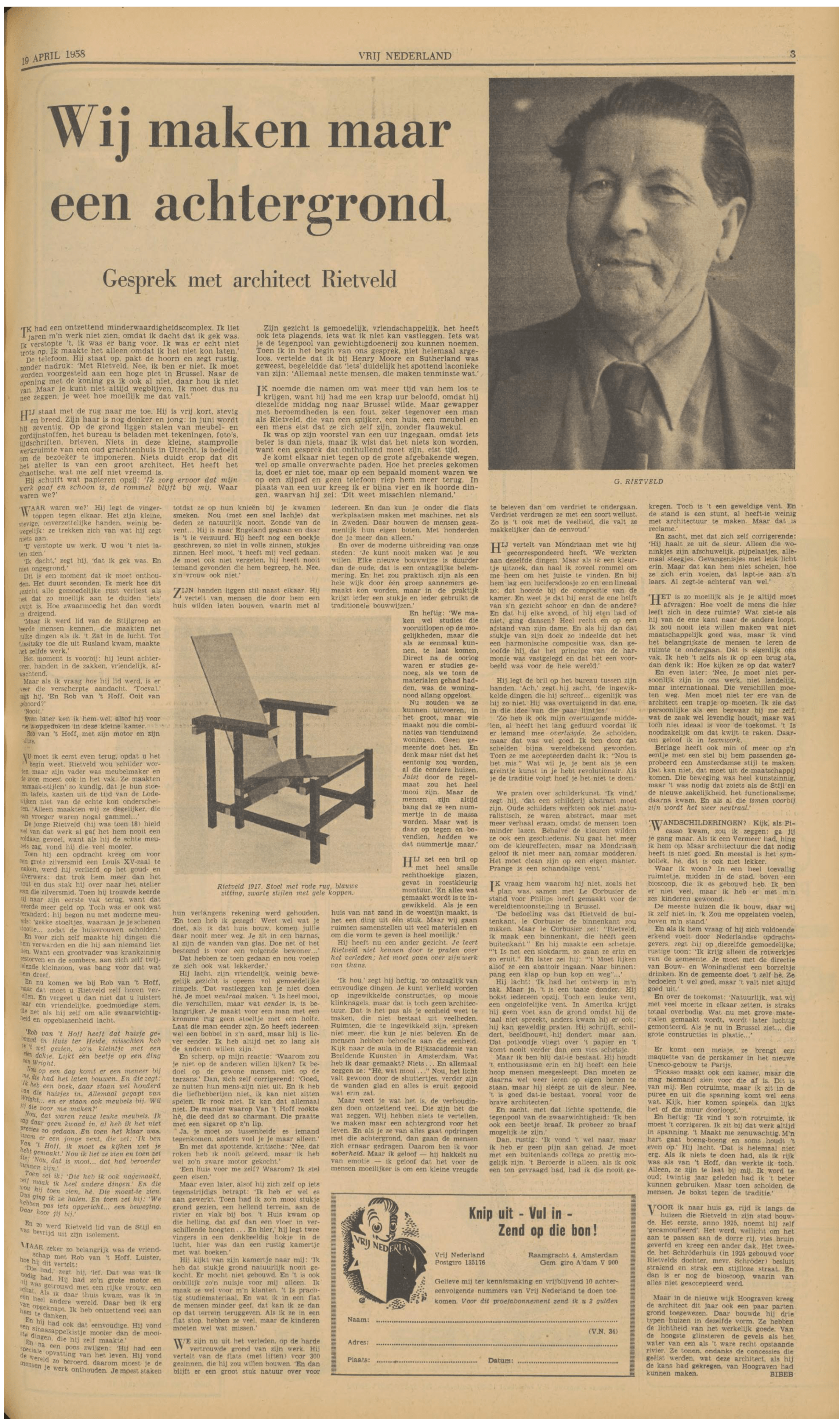 19580419 Interview Rietveld Vrij Nederland met Bibeb (2)